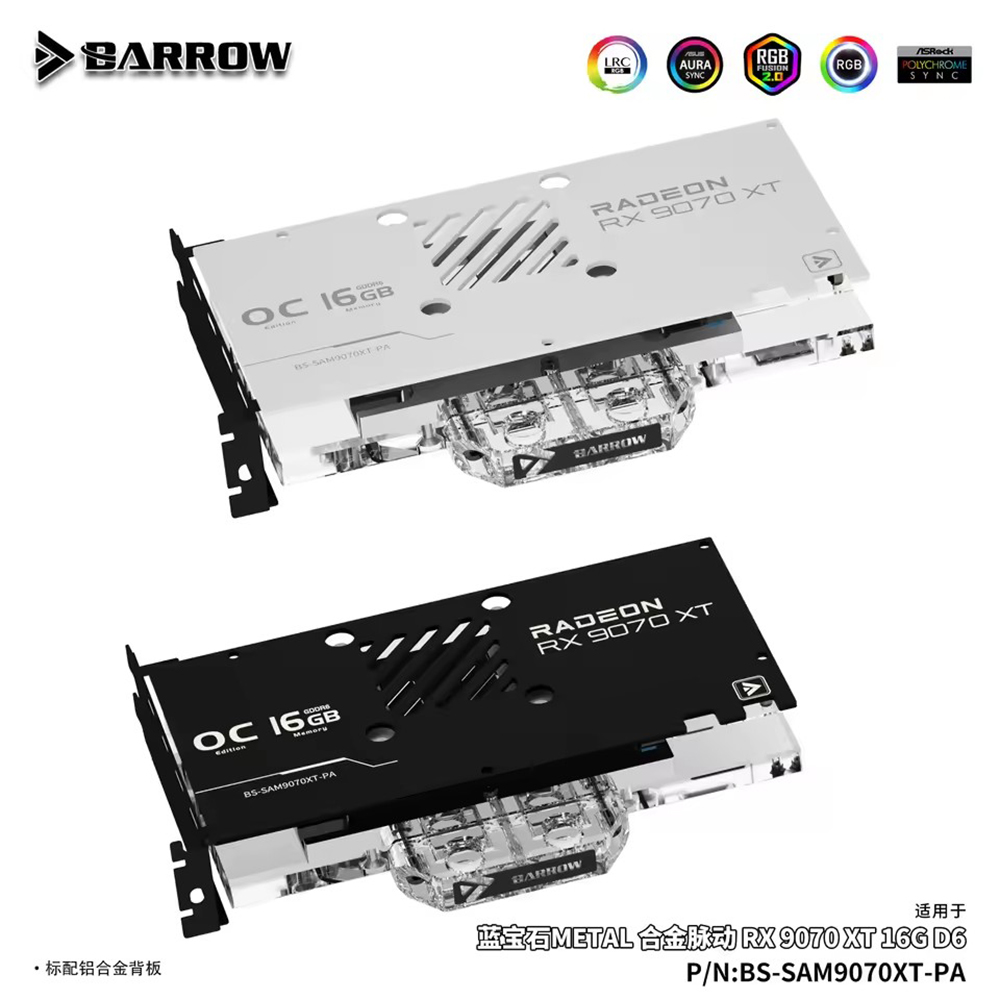 Barrow GPU Water Block For SAP - đánh giá và giá Rx 9070 Xt