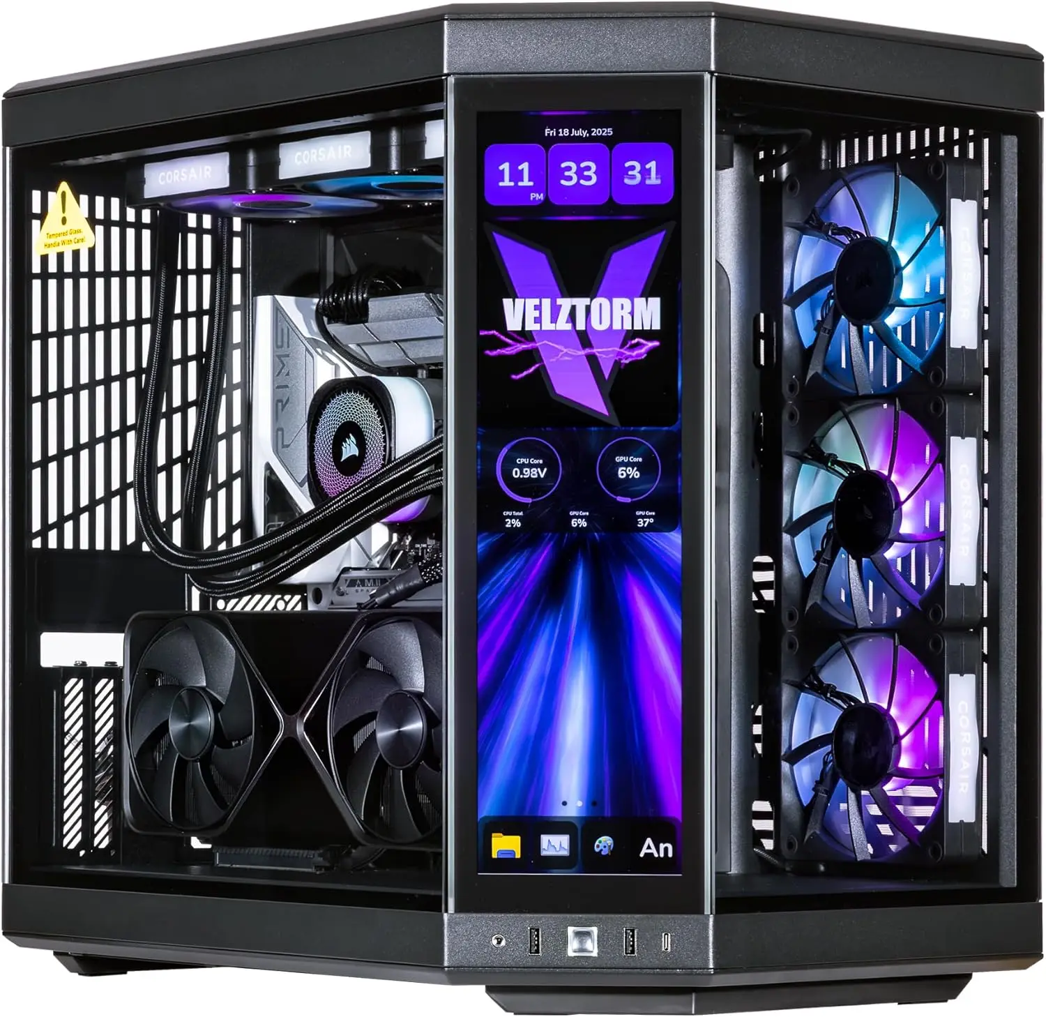 Velztorm LCD Black Praetix Cus - đánh giá và giá Rtx 5080 16Gb