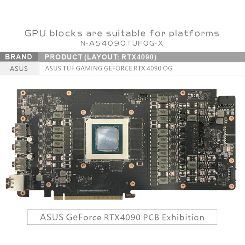 Bykski GPU Block Use for ASUS  - đánh giá và giá Rtx 4090 Water Block