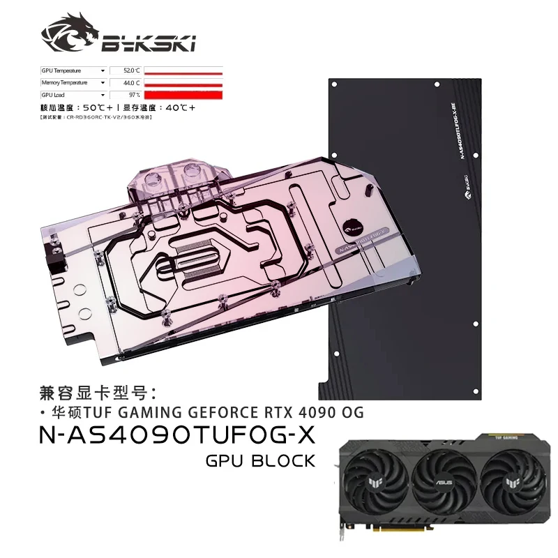 Bykski GPU Block Use for ASUS  - đánh giá và giá Rtx 4090 Water Block