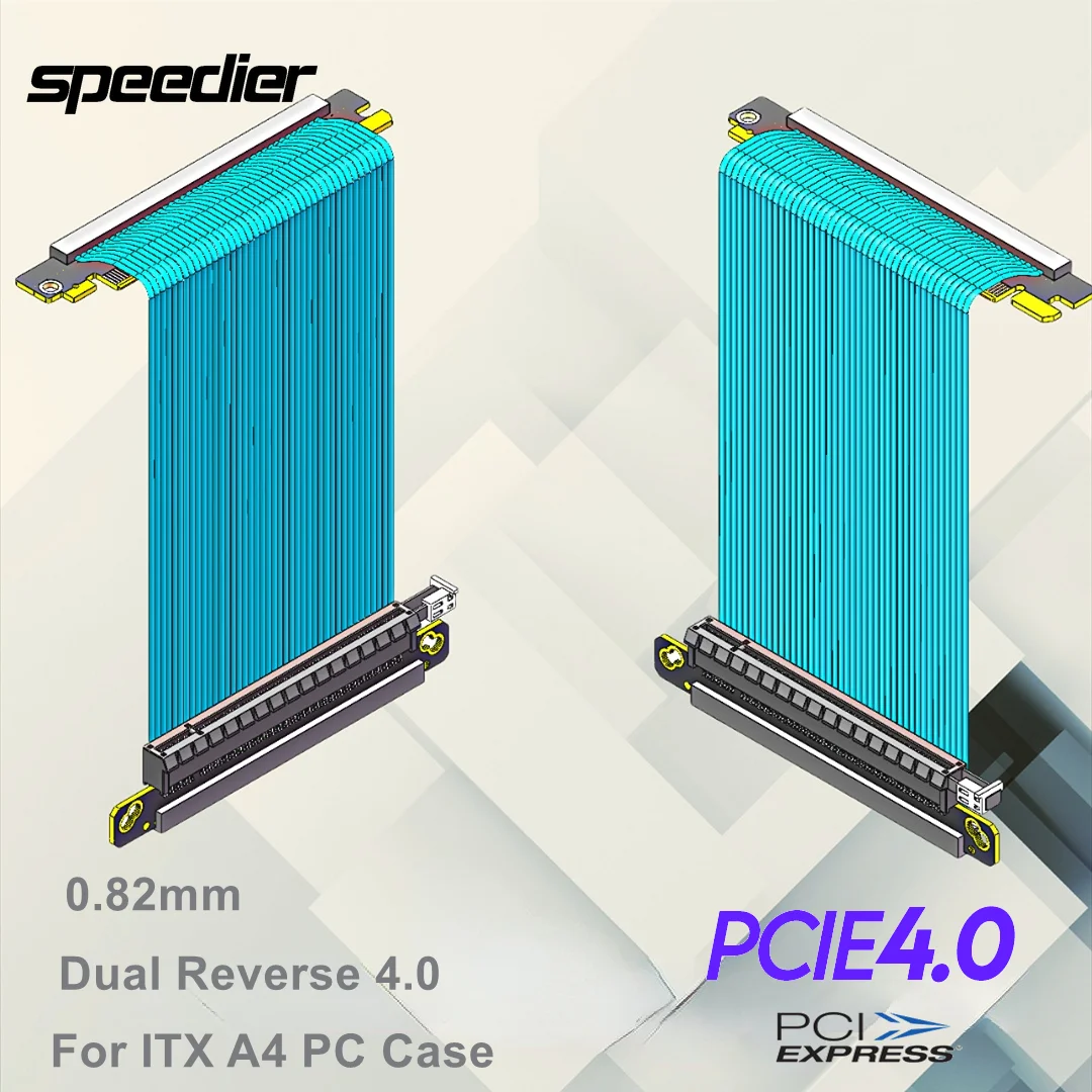 Double Reverse Pci-e 4.0 Riser - đánh giá và giá Itx Gpu Riser Pcie 4.0 16X