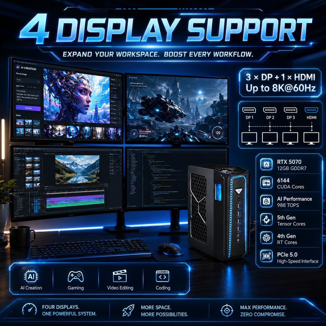 Msecore Liquid Cooling Mini PC - đánh giá và giá Desktop Gaming Gpu 32Gb