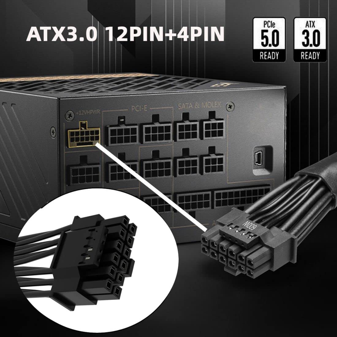 12VHPWR ATX3.0 PCI-E 5.0 Power - đánh giá và giá Dual 8Pin To 16Pin 12Vhpwr Cable