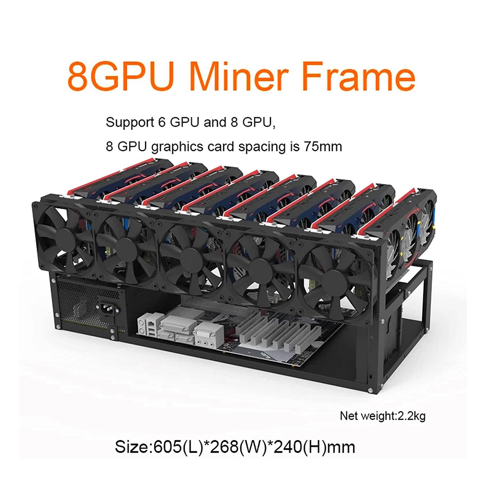Open Frame Graphics Card Holde - đánh giá và giá Gpu Mining Rig Frame 8 Gpu