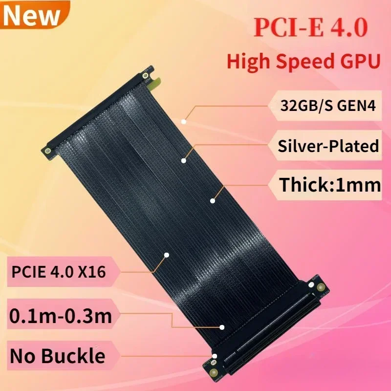 Silver-Plated Single Reverse 1 - đánh giá và giá Itx Gpu Riser Pcie 4.0 16X