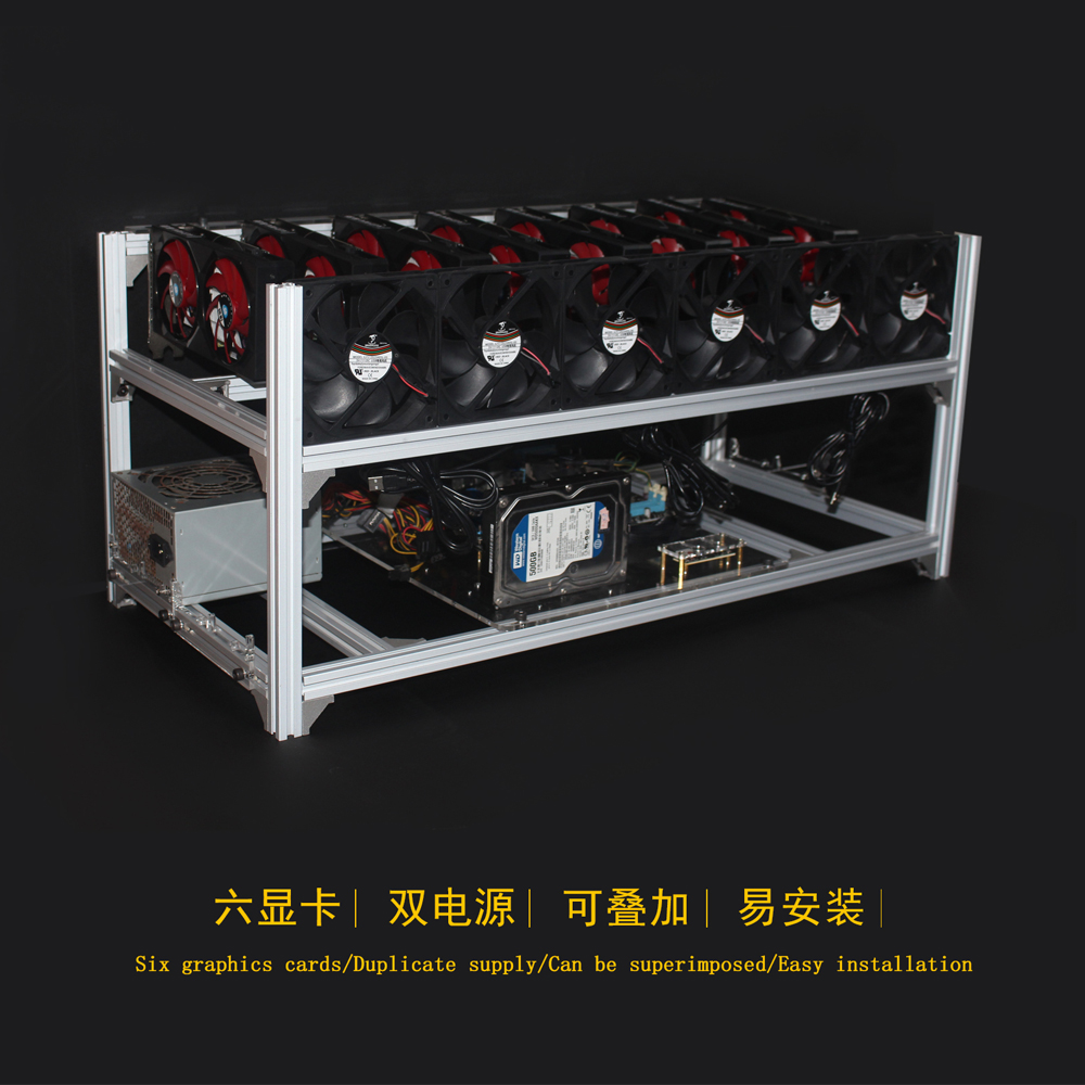 6 8 12 19 GPU Thợ Mỏ Khai Thác - đánh giá và giá Gpu Mining Rig Frame 8 Gpu