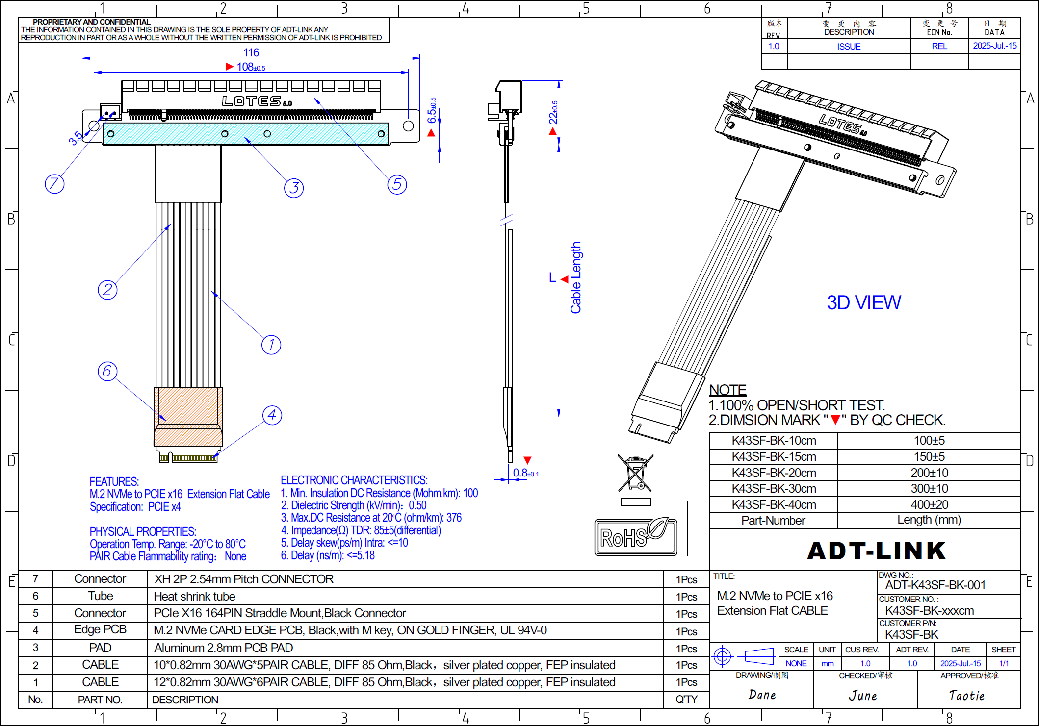 ADT-LINK M.2 NGFF NVMe to PCIe - đánh giá và giá Pcie 5.0 Gpu Riser Cable