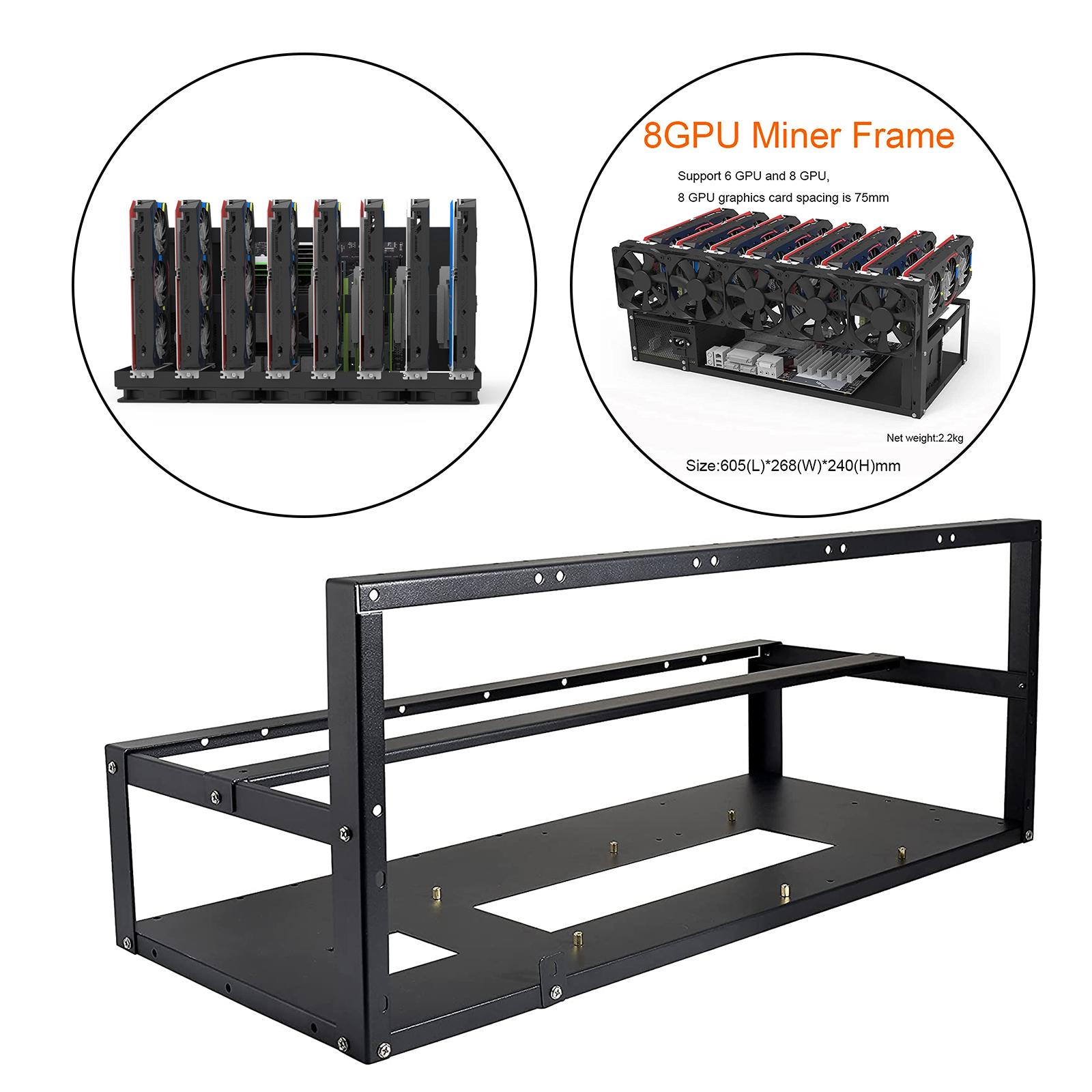 6/8 GPU Mining Rig Frame Rack  - đánh giá và giá Gpu Mining Rig Frame 8 Gpu