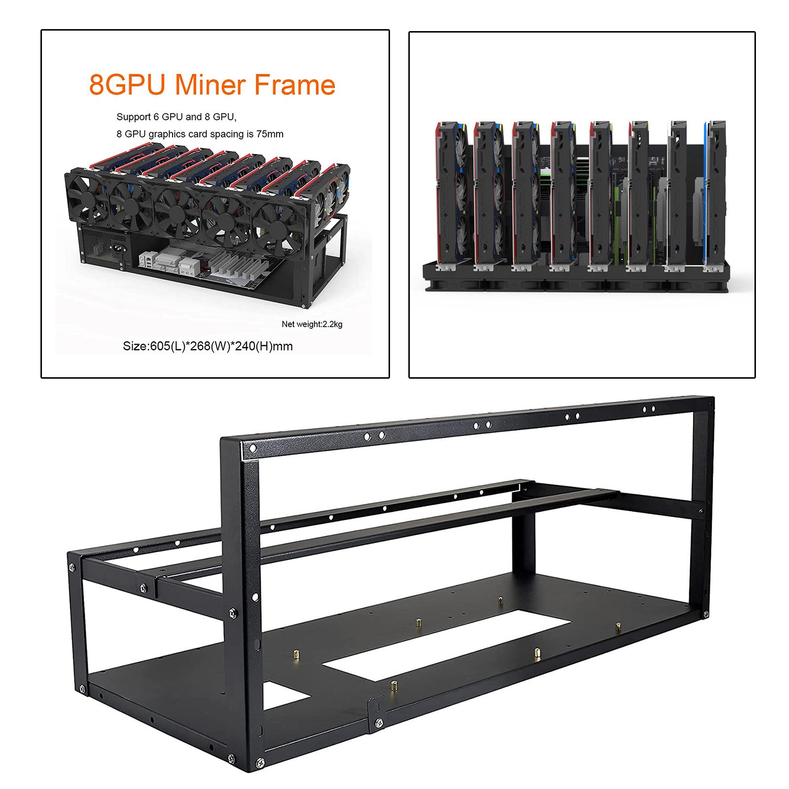 6/8 GPU Mining Rig Frame Rack  - đánh giá và giá Gpu Mining Rig Frame 8 Gpu