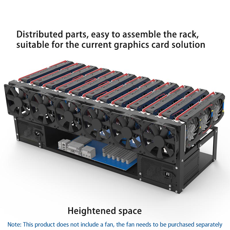 6/8/12 Cards GPU Bracket Open  - đánh giá và giá Gpu Mining Rig Frame 8 Gpu