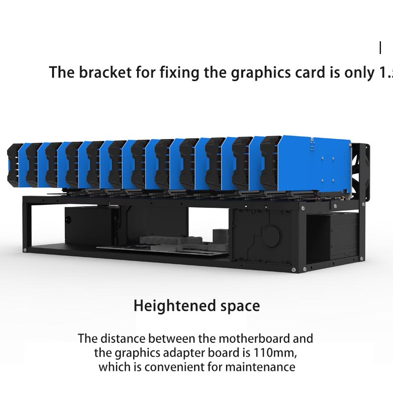 6/8/12 Cards GPU Bracket Open  - đánh giá và giá Gpu Mining Rig Frame 8 Gpu