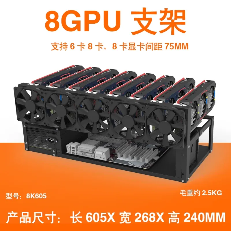 JMZ Graphics Card Stand Rack O - đánh giá và giá Gpu Mining Rig Frame 8 Gpu