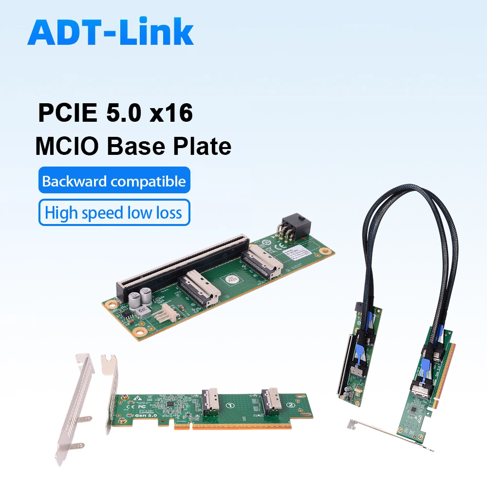 ADT-Link PCIe 5.0 X16 To MCIO  - đánh giá và giá Pcie 5.0 Gpu Riser Cable