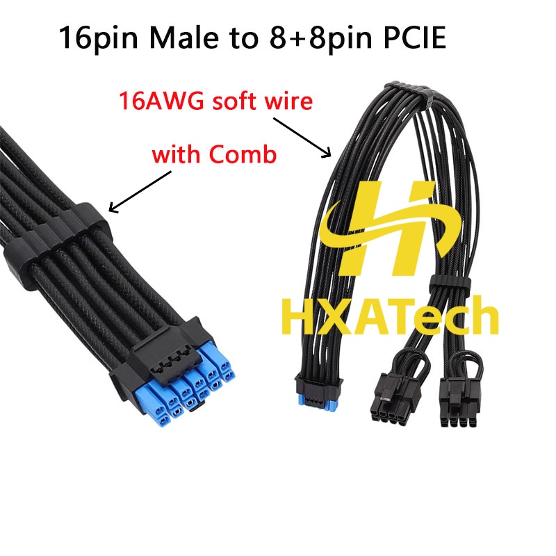HXATech-Colorful 12VHPWR to Du - đánh giá và giá Dual 8Pin To 16Pin 12Vhpwr Cable