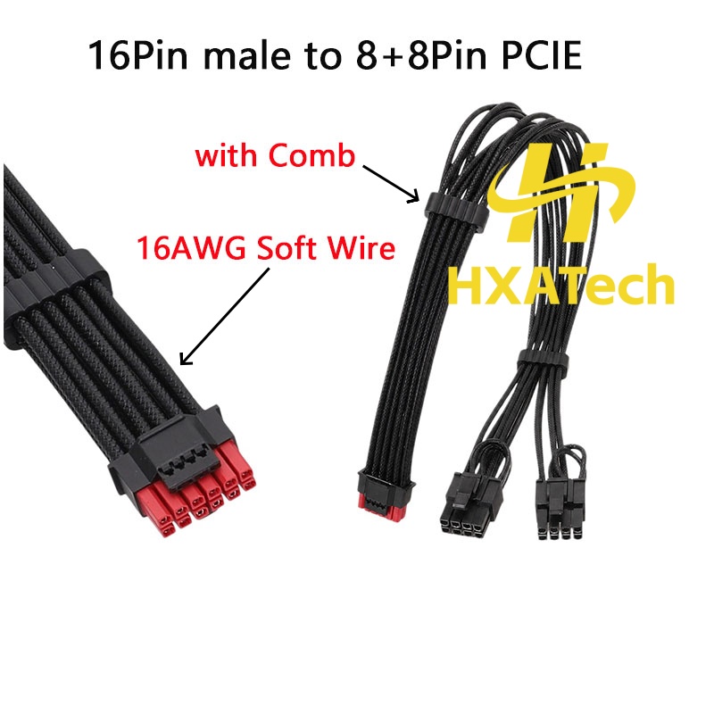 HXATech-Colorful 12VHPWR to Du - đánh giá và giá Dual 8Pin To 16Pin 12Vhpwr Cable