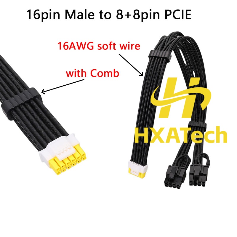 HXATech-Colorful 12VHPWR to Du - đánh giá và giá Dual 8Pin To 16Pin 12Vhpwr Cable