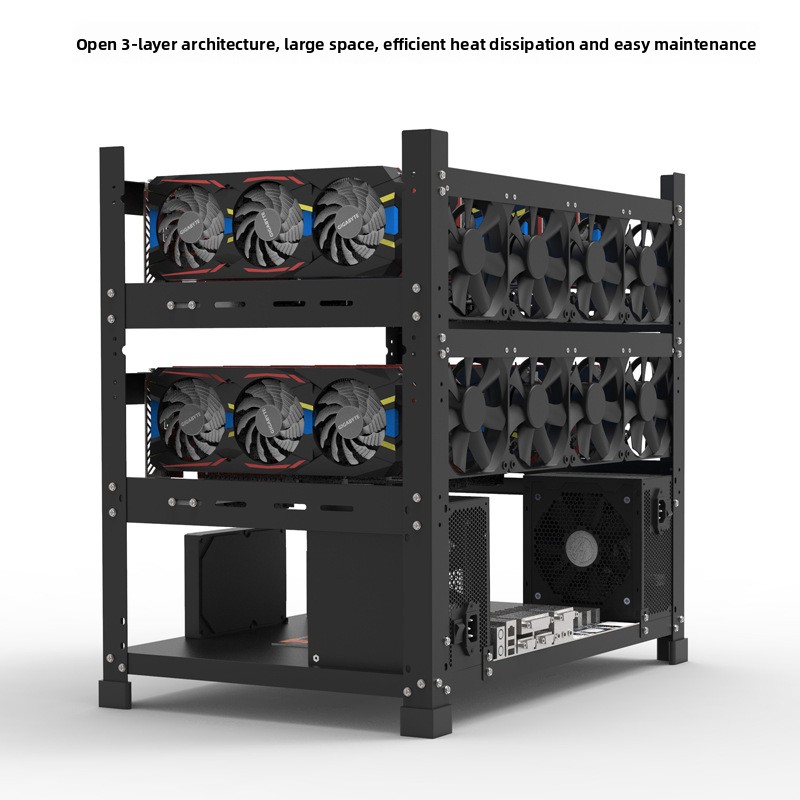 Custom Open Frame GPU Case Dua - đánh giá và giá Gpu Mining Rig Frame 8 Gpu